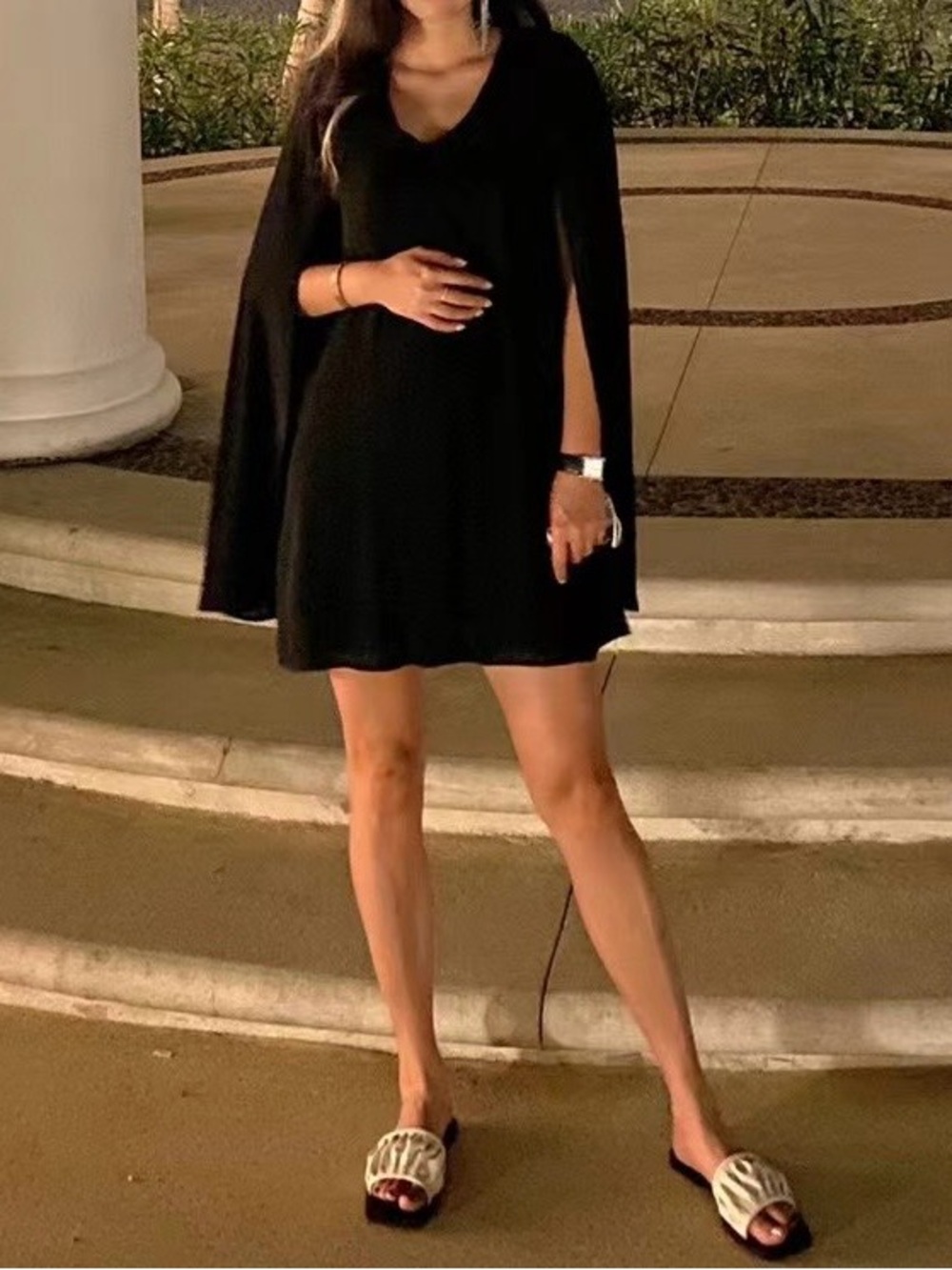 Black V-Neck Women's dress